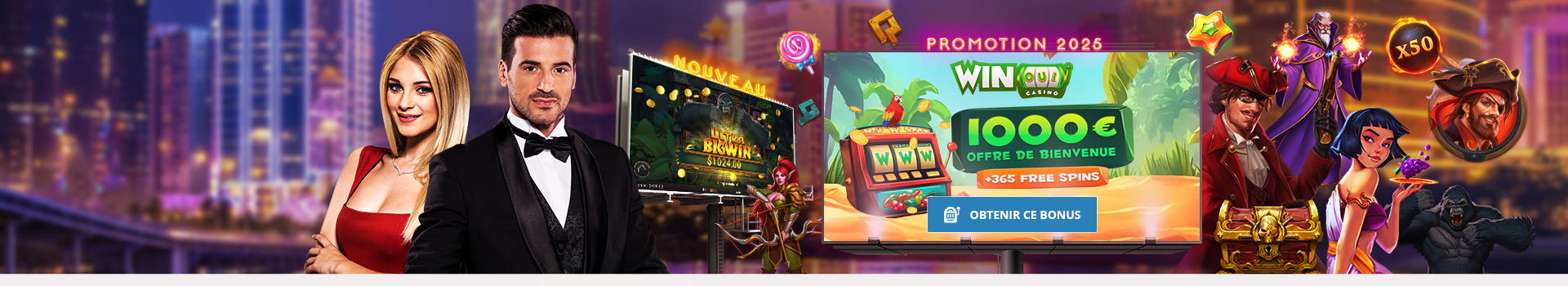 Promotion casino 2025 : Bonus inscription Casino WinOui